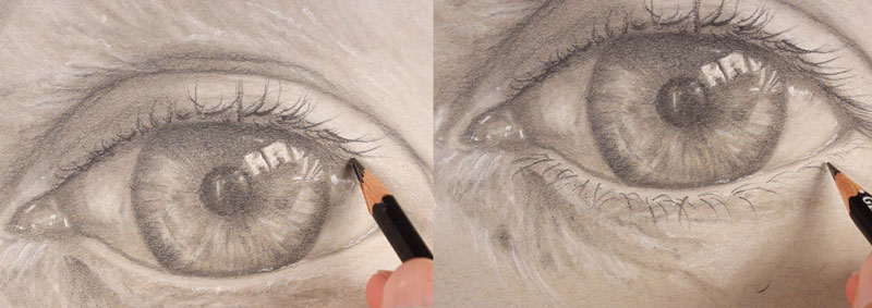 How to draw eyelashes