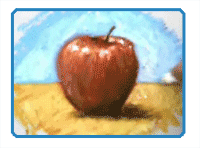 Free Painting Lessons-Oil Pastel Apple