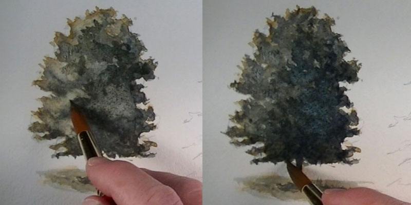 How to paint an oak tree details